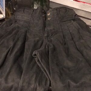 Genuine leather old school pants